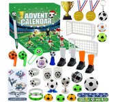 Calendario de Adviento de Fútbol, ​​24 Piezas de Juguetes de Premio de Fútbol, ​​Calendario de Adviento 2024 Adornos de Recompensa de Medalla de Regalo de Cuenta Regresiva, Adornos Temáticos de Fútbol Juvenil (Verde)