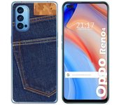 Tumundosmartphone Funda Gel Tpu para Oppo Reno 4 5G diseño Vaquero Dibujos