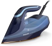 Philips Azur Serie 8000 Plancha De Vapor de Alto Rendimiento - 55 g/min De Vapor Continuo, Vaporización Vertical, Liberación Rápida de la Cal, 240 g De Impulso De Vapor, 3000 W, Tecnología OptimalTEMP, SteamGlide Elite, Color Azul Claro (DST8020/20)
