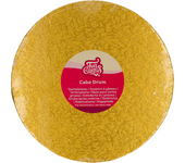 Glotomania - Cake Drum Redondo Dorado (Funcajes) - 30 Cm Ø - Cartón Resistente