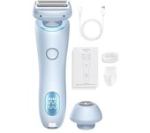 2 en 1 Bikini Trimmer máquina de afeitar eléctrica para mujeres, Silky Glide Pro depilación para afeitar piernas, brazos, axilas y cara rosa