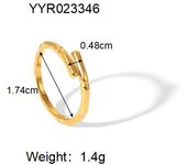 Encanto Anillos de enganche personalizados de acero inoxidable para mujeres y niñas, anillos abiertos de Hip Hop Kpop de Color dorado, regalos de joyería para fiesta