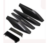 Black ABS Roof Rack Bar Rail End Protection Cover Shell 4PCS For Toyota Land Cruiser Prado Fj120 2003 - 2006 2007 2008 2009