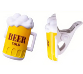 2pcs Beach Towel Clip, Crocodile, Beer Bottle, Clownfish Leisure Chair Towel Clamp, Large Plastic Clothes Clip
