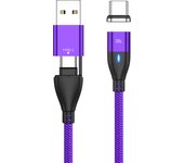 100W USB C Magnetic Charging Cable Fast Charger 3 in 1 USB Wire Cord For iPhone 12 11 Pro Xiaomi Samsung Macbook iPad