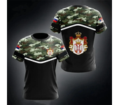 3D Serbia Flag Coat Of Arms Printed T Shirt Children Fashion T-shirts Sodier Army Veteran Tees Military Camouflage Clothes Tops