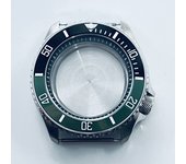 High Quality 42mm Silver Watch Case Black Blue Green Orange Ring Ceramic Bezel Fit NH34 NH35 NH36 NH38 NH70 NH72 Movement