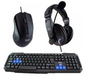 Combo Teclado/Ratón/Auriculares 3Go Drile H2 Multimedia Usb Negro