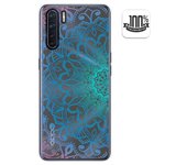 Tumundosmartphone Funda Gel Transparente para Oppo A91 diseño Mandala Dibujos
