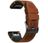 22 26mm Leather Silicone Watch Strap For Garmin Fenix 7 7X Pro 6X 6 Pro 5 5X Plus Tactix 7 Pro 935 945 Wristband Smart Bracelet