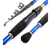Sougayilang 1.8-2.4m Telescopic Fishing Rods Ultra light Spinning Casting Carbon Pole Fishing Accessories Lure Weight 10-30g