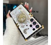 Glitter Butterfly Stand Holder Aurora Box Phone Case For Samsung S25 S24 S23 Ultra S21 S22 Plus Finger Ring Fold Bracket Cover