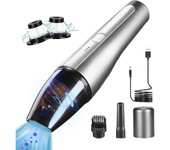 Aspiradora de mano, aspiradora de mesa inalámbrica recargable 8000PA, aspiradora de coche de 4000 mAh, 30 min, para pelo de mascotas, cocina, oficina, coche