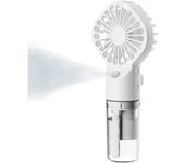 FGNS Mini Ventilador de mano con agua, Ventilador  Portátil nebulizador, humidificación silenciosa, Mini Ventilador de mano Recargable Cuatro velocidades del Viento con pulverización Agua para Exteriores, Oficina, Campamento