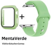 Glass+Case+Strap for Apple Watch Band 42mm 44mm 41mm 40mm 38mm 45mm 49mm Screen Protectors for Apple IWatch Series 8 7 6 SE 5 4