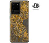 Tumundosmartphone Funda Gel Transparente para Samsung Galaxy S20 Ultra diseño Hojas Dibujos