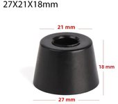 10pcs Anti Slip Furniture Legs Feet Black Speaker Cabinet Bed Table Box Conical Rubber Shock Pad Floor Protector Furniture Parts