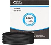 Nanocable Cable UTP Cat5e Exterior CCA NEGRO 100m - Alta Calidad y Resistente a los Rayos Ultravioleta