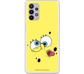 Funda original compatible con Samsung Galaxy A32 5G - Bob Esponja Cara Fondo Amarillo
