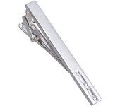 Clip de corbata de cristal para hombre, barra de corbata plateada con caja de regalo para caballero, corbata normal, alfiler de corbata, uso diario, negocios, aniversario, boda