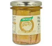 Filetes de bonito del norte en aceite de oliva   Vitaminas B, A y D  Rica en Omega-3  Biocop