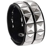 2024 New Cuff Wrap Gothic Wristband Bracelet Punk Rock Biker Wide Strap Pu Leather Bracelet Bangle Jewelry