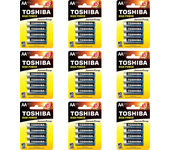 Toshiba - Pack de Pilas Alcalinas AA High Power LR6 1.5V, Alto Rendimiento y Vida Útil Más Larga, Energía Japonesa, Completamente Cargadas y Listas para usar, Ideal para Juguetes, Productos Electrónicos y más