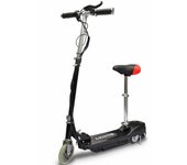 vidaXL Patinete eléctrico con asiento negro 120 W