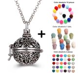 Mexico Style Tree Of Life Angel Necklace 16MM Music Ball Vintage Pregnancy Necklace Aroma Essential Oil Diffuser Locket Pendant
