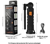 Rechargeable COB LED Worklight Flashlight Camping Light Rotatable Head 4 Modes Magnetic Portable Hanging Lamp Emergency Outdoor