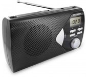 Metronic radio portatil am/fm con funcion alarma - pilas - color negro
