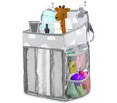 Organizador de pañales colgante para bebé, cambiador colgante para artículos esenciales para bebé, apilador de pañales para almacenamiento de cuna