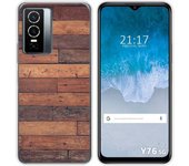 Funda Silicona para Vivo Y76 5G diseño Madera 03 Dibujos