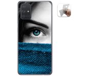 Tumundosmartphone Funda Gel Tpu para Samsung Galaxy A71 5G diseño Ojo Dibujos