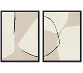 Set de 2 cuadros calidad premium con marco de madera - 30x40 cm o 50x70 cm - POSTER LAB