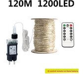 50M/100M LED String Lights Silver Wire Fairy Lights Garland For Outdoor Wedding New Year Tree Terrace Party Decoration