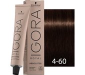 Schwarzkopf IGORA Royal Absolutes 4-60 Castaño Medio Chocolate Natural Cuidado del Cabello 60 ml