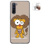 Tumundosmartphone Funda Gel Tpu para Oppo Find X2 Lite diseño Leon Dibujos