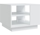 vidaXL Mesa de centro madera de ingeniería 55x55x43 cm Blanco, Negro, Roble Sonoma Mesita de Salón o Comedor o Auxiliar Mesa de Café Meuble Salón