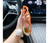 Personalized and creative baseball keychain, simple car keychain, handmade rope, bag pendant, keyring, hanging accessory, gift