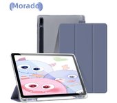 Case for Samsung Galaxy Tab S9 FE 11 S8 S7 Plus FE 12.4in S6 Lite Transparent Back Tablet Cover for Tab with Pencil Holder