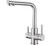 Grifo de cocina de 3 Vías, giratorio 360 Grifo de Cocina, filter de Agua 3 en 1, Grifo de fregadero de Maple inoxidable, Grifo de agua potable with 2 Lev