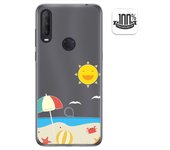 Tumundosmartphone Funda Gel Transparente para Alcatel 1S 2020 / 3L 2020 diseño Playa Dibujos