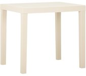 vidaXL Mesa de jardín de plástico blanca 79x65x72 cm