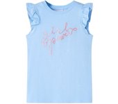 Camiseta de manga Azul Claro 92
