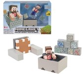 Figura mattel minecraft vagoneta explosiva lanza y choca