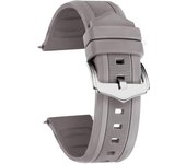 Correas de reloj de silicona de 12 mm a 28 mm, correas de reloj de goma de repuesto, correas de reloj deportivas impermeables para mujeres y hombres, 22 mm, gris