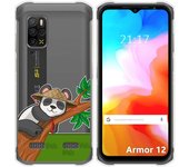 Funda Silicona Transparente para Ulefone Armor 12 5G diseño Panda Dibujos