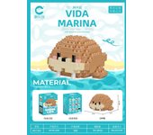 DIY Marine Micro Particle Assembly Building Block Crabs Penguins Octopuses Sharks Clownfish Killer Whales Creative Toys for Gift