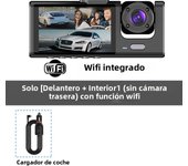 3 Channel  WIFI Dash Cam 1080P Car Dvr Interior Vehicle Three Way Camera Mini DVRs Recorder Video Registrator Dashcam Camcorder